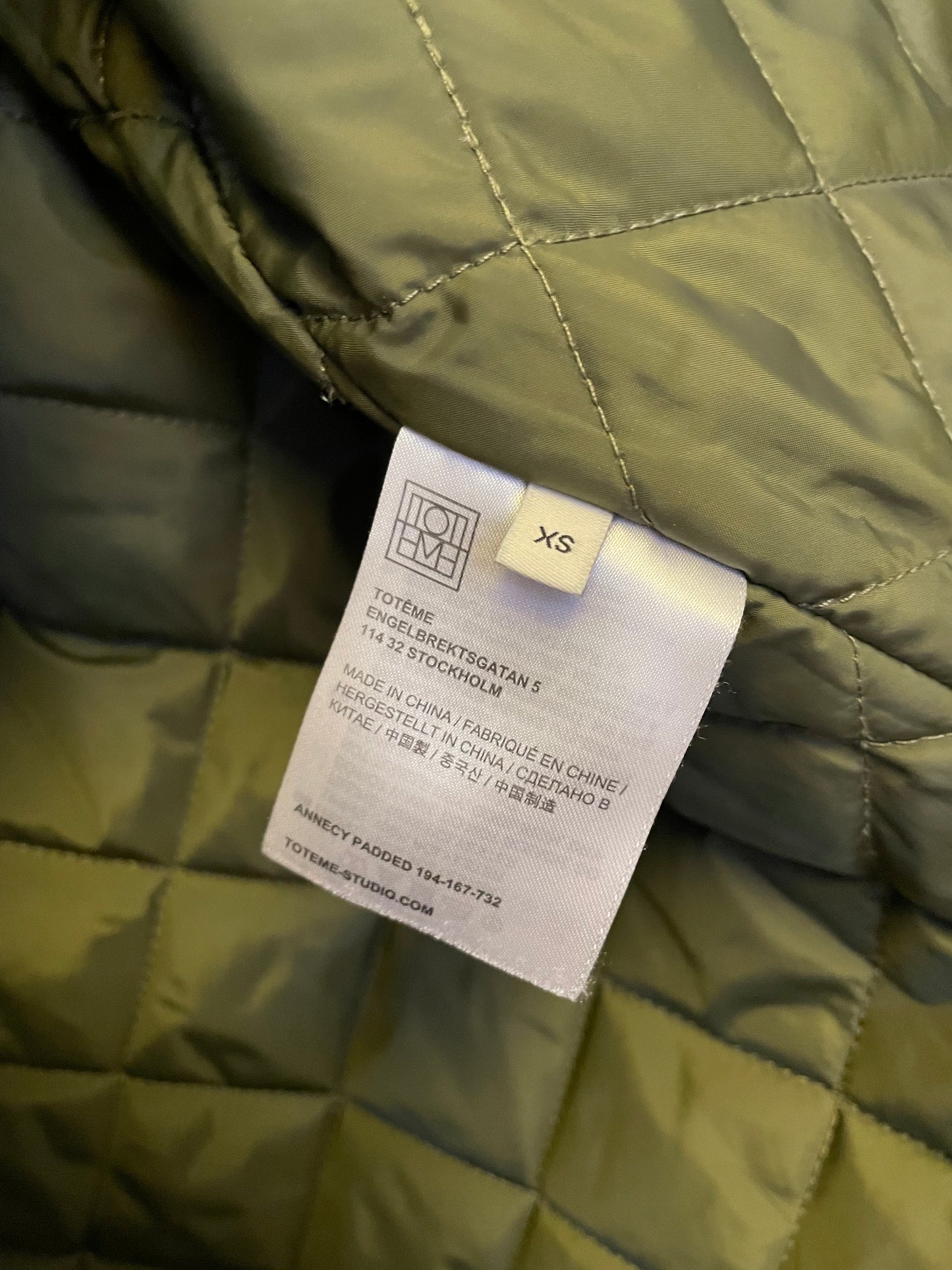 Toteme Signature Quilted Coat