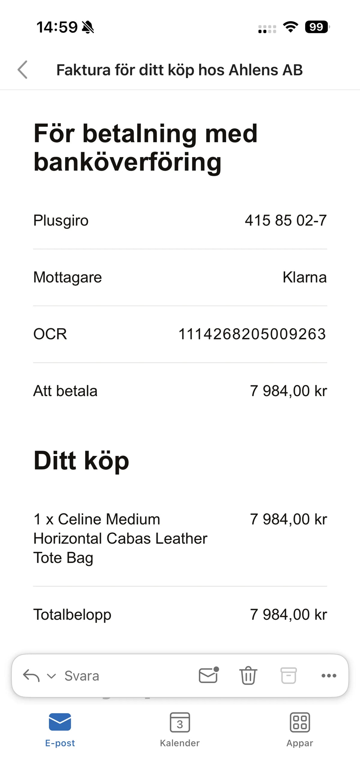 Céline Cabas Lether Tote-skinnaxelremsväska