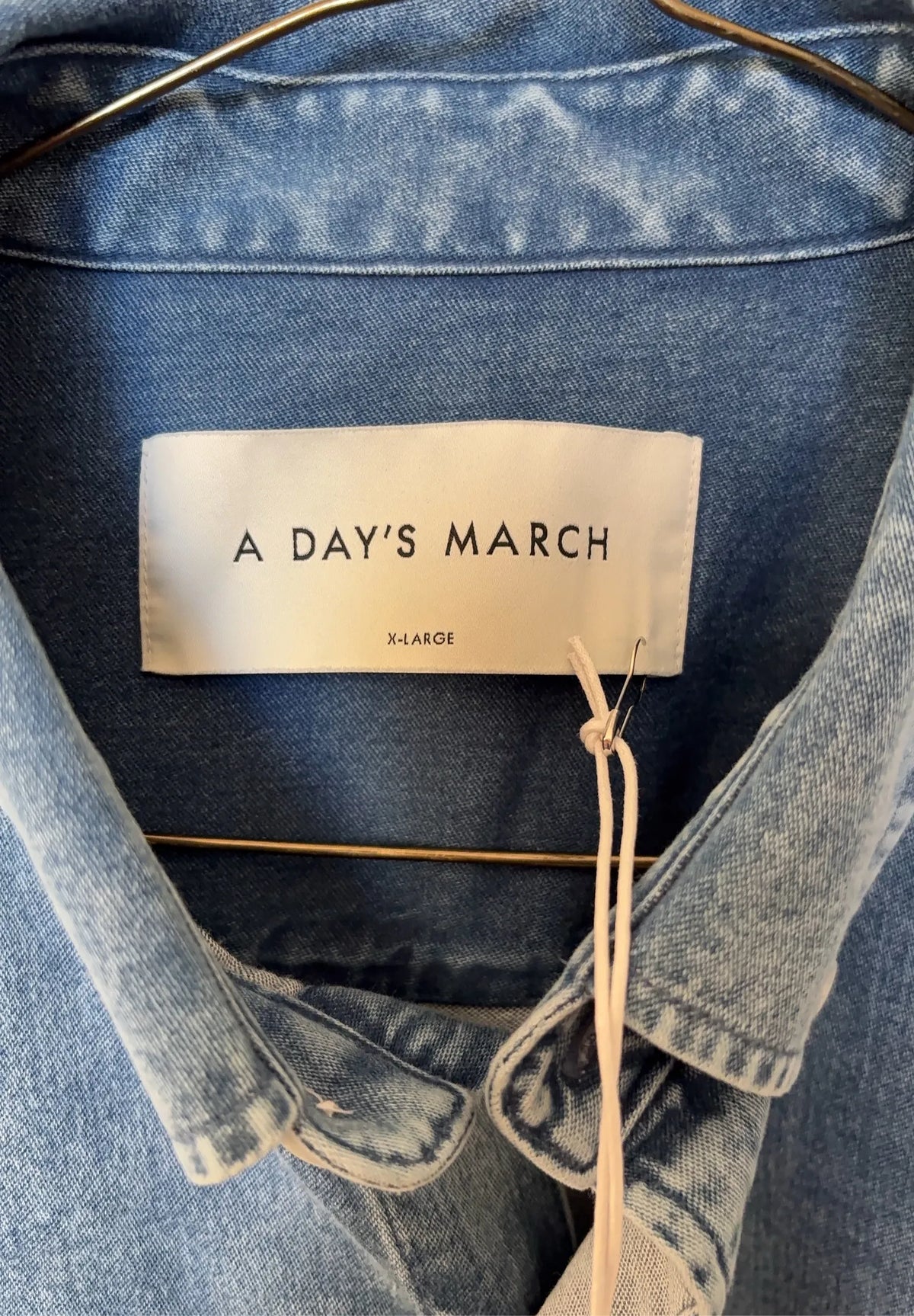A Day's March Original Button Denim-skjorta NWT
