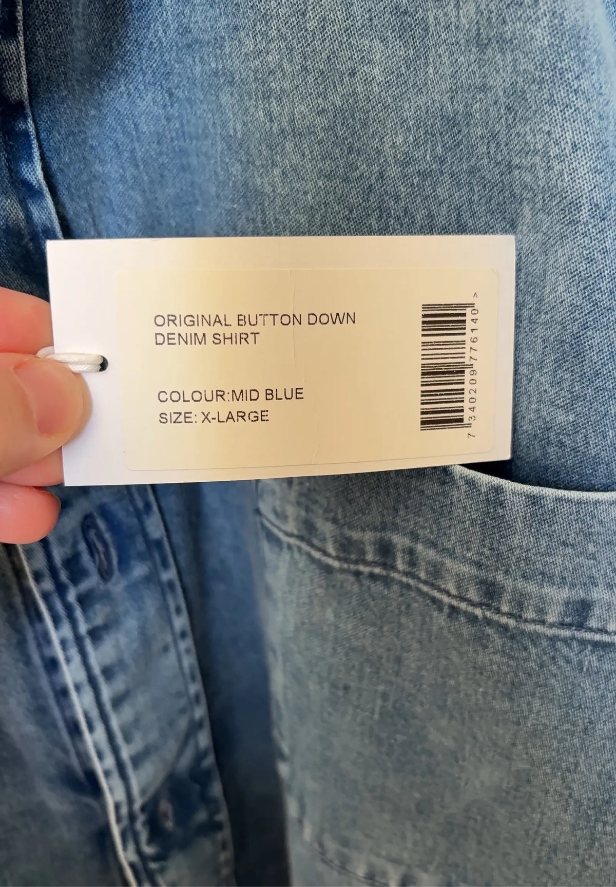 A Day's March Original Button Denim-skjorta NWT