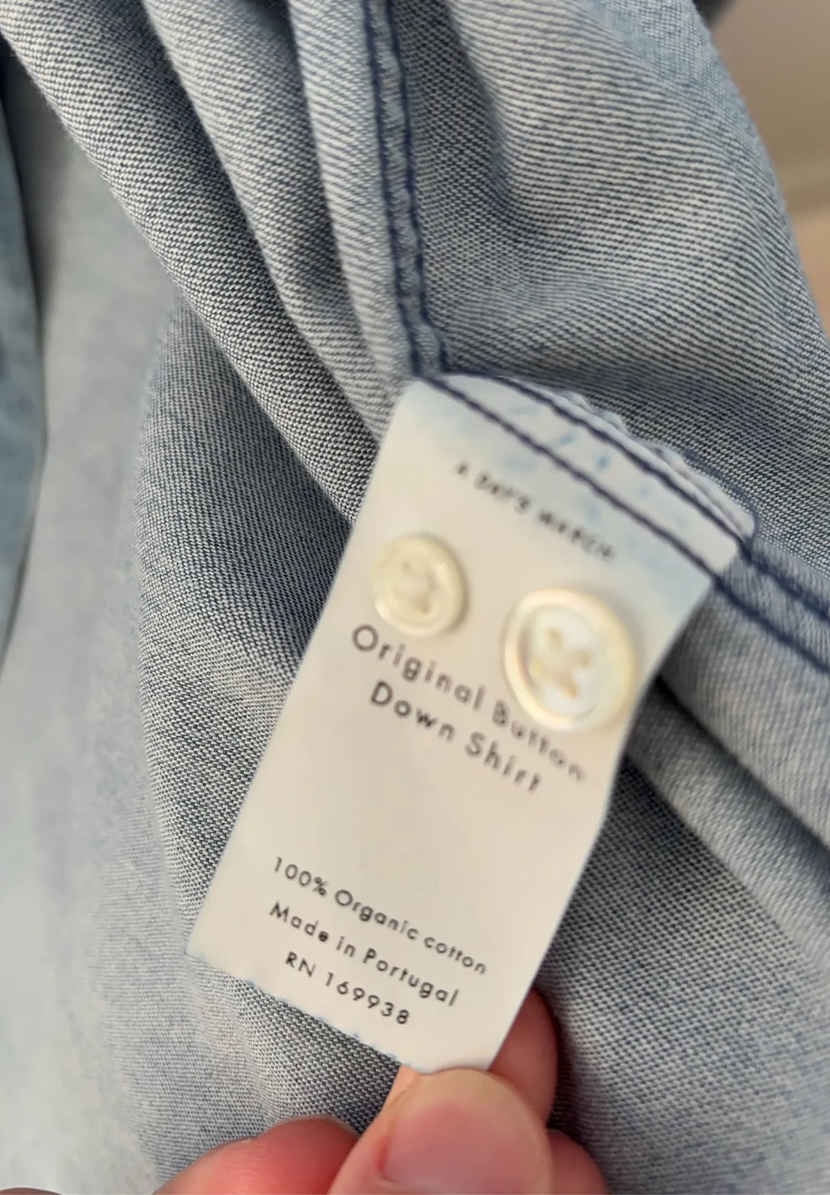 A Day's March Original Button Denim-skjorta NWT