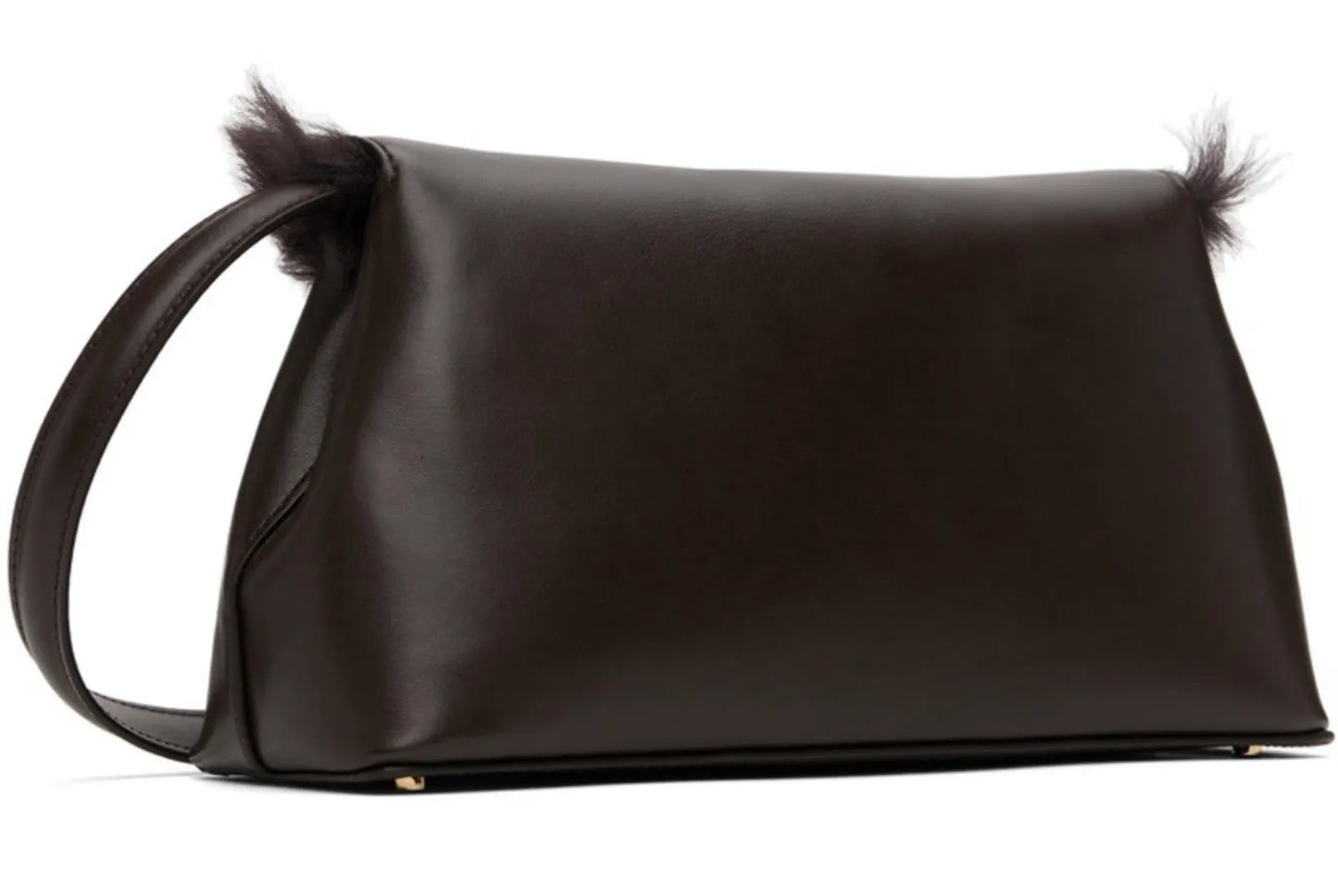 Toteme T-lock Shearling Col Bark Handbag