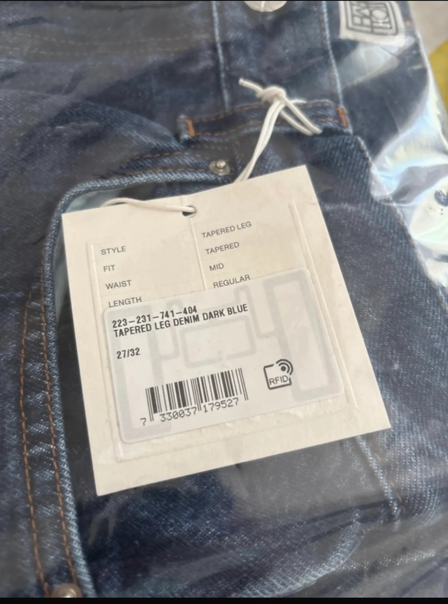 Toteme Tapered Leg Denim Dark Blu-jeans NWT