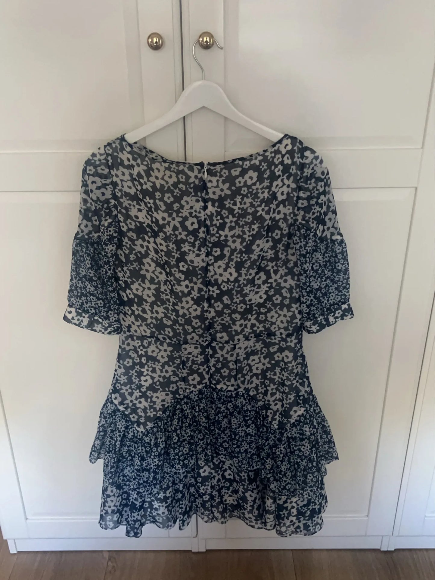 Bora Aksu Mixed Floral Print Chiffon-klänning