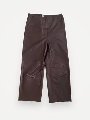Toteme Paneled Leather-skinnbyxor
