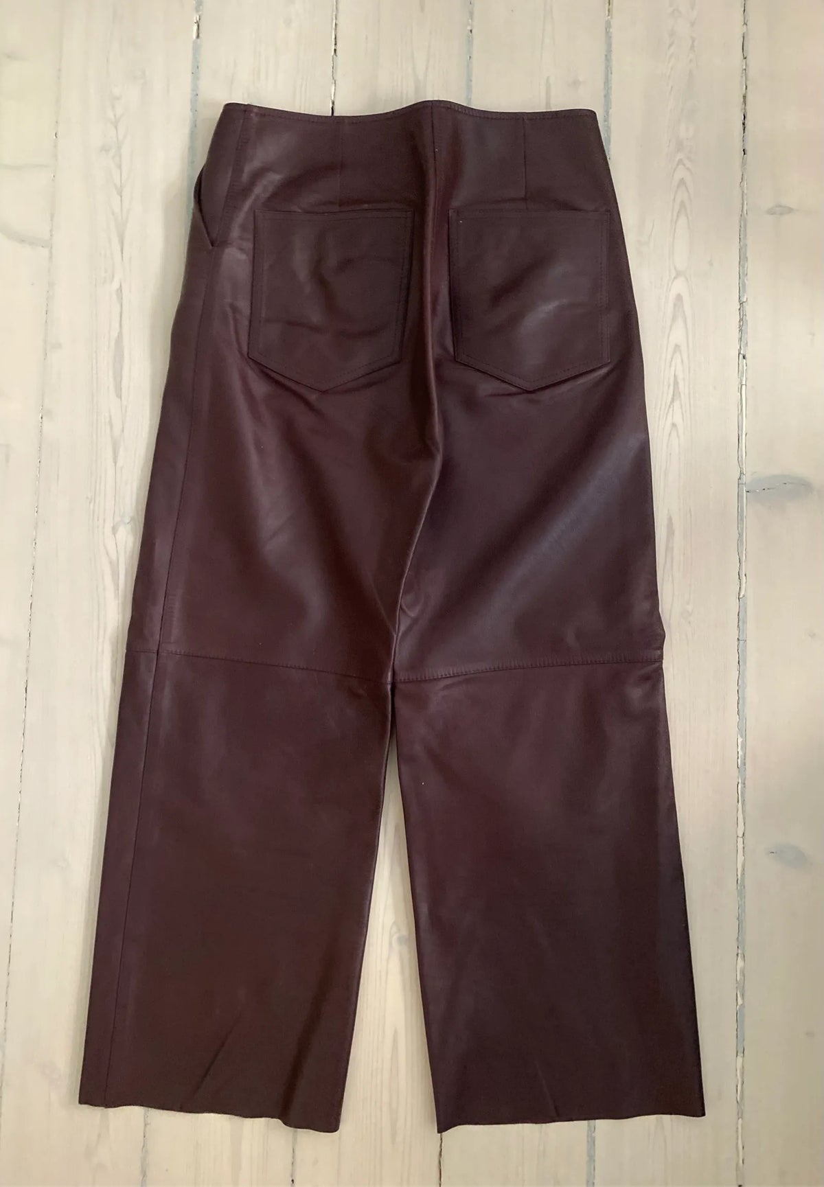 Toteme Paneled Leather-skinnbyxor