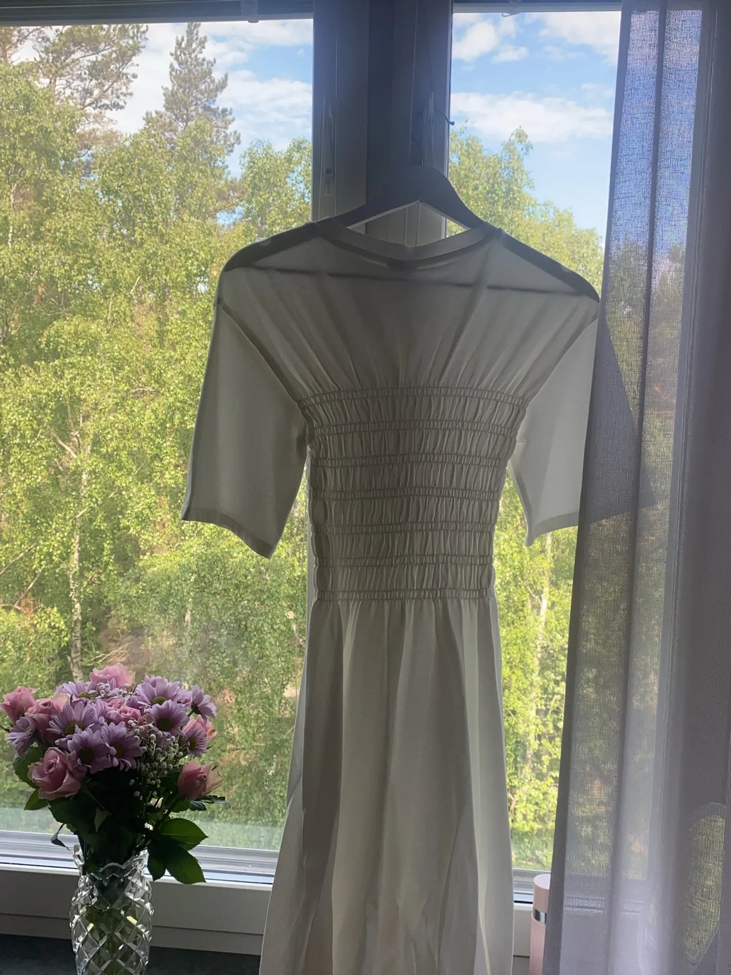 & Other Stories Other Stories Smockad Vit Xs Dress