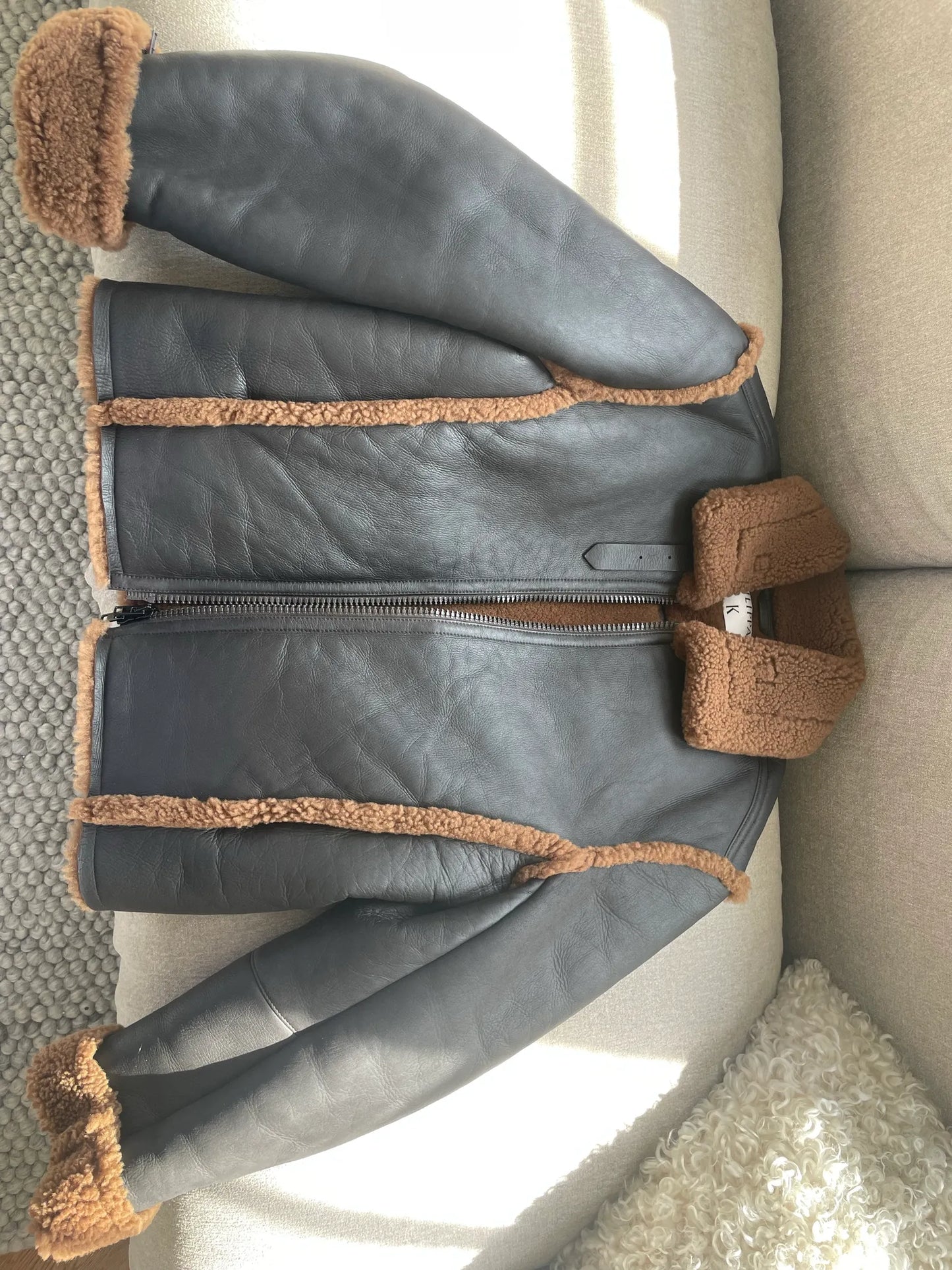 Filippa K Shearling Aviator-skinnjacka