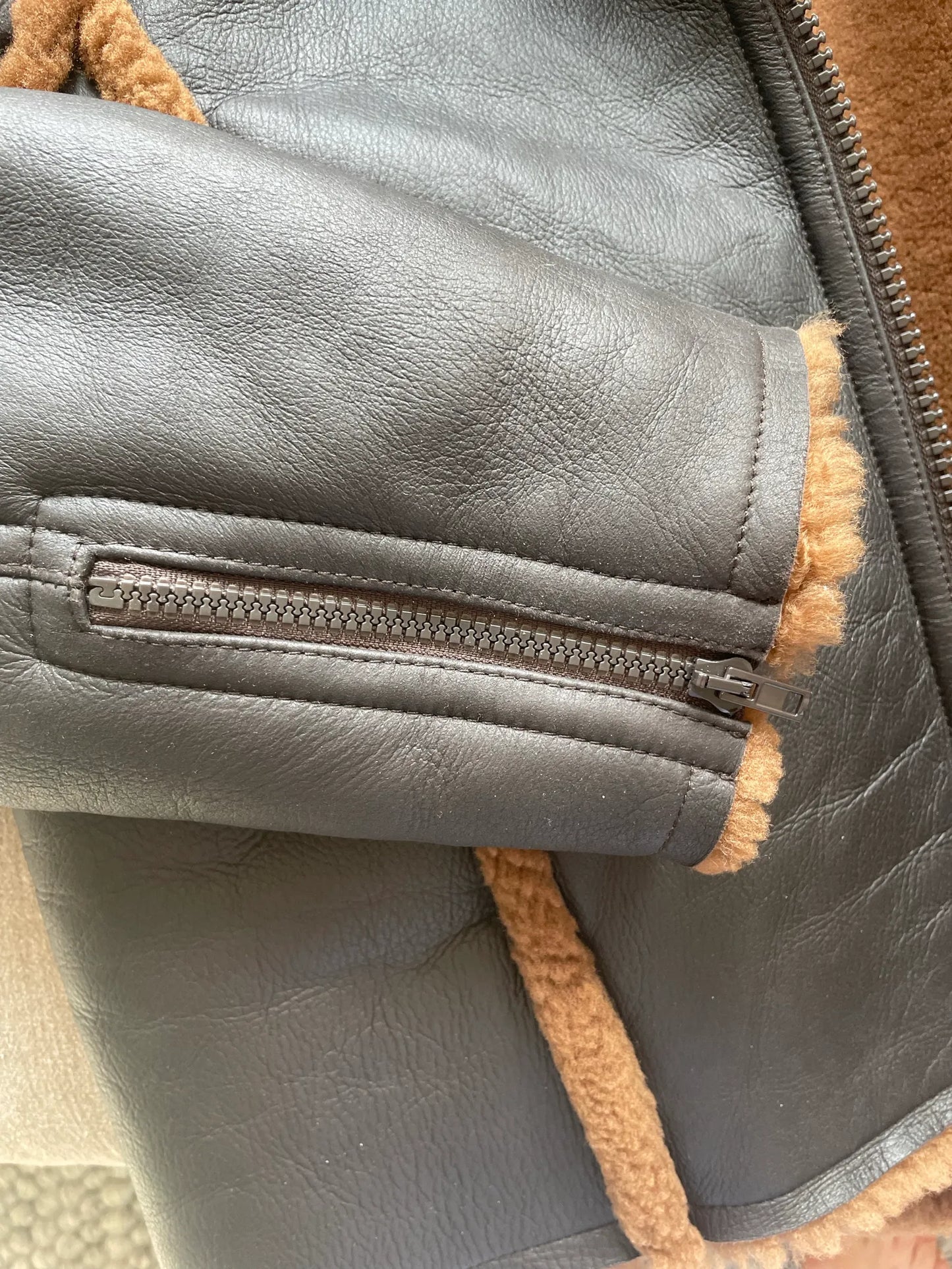 Filippa K Shearling Aviator-skinnjacka