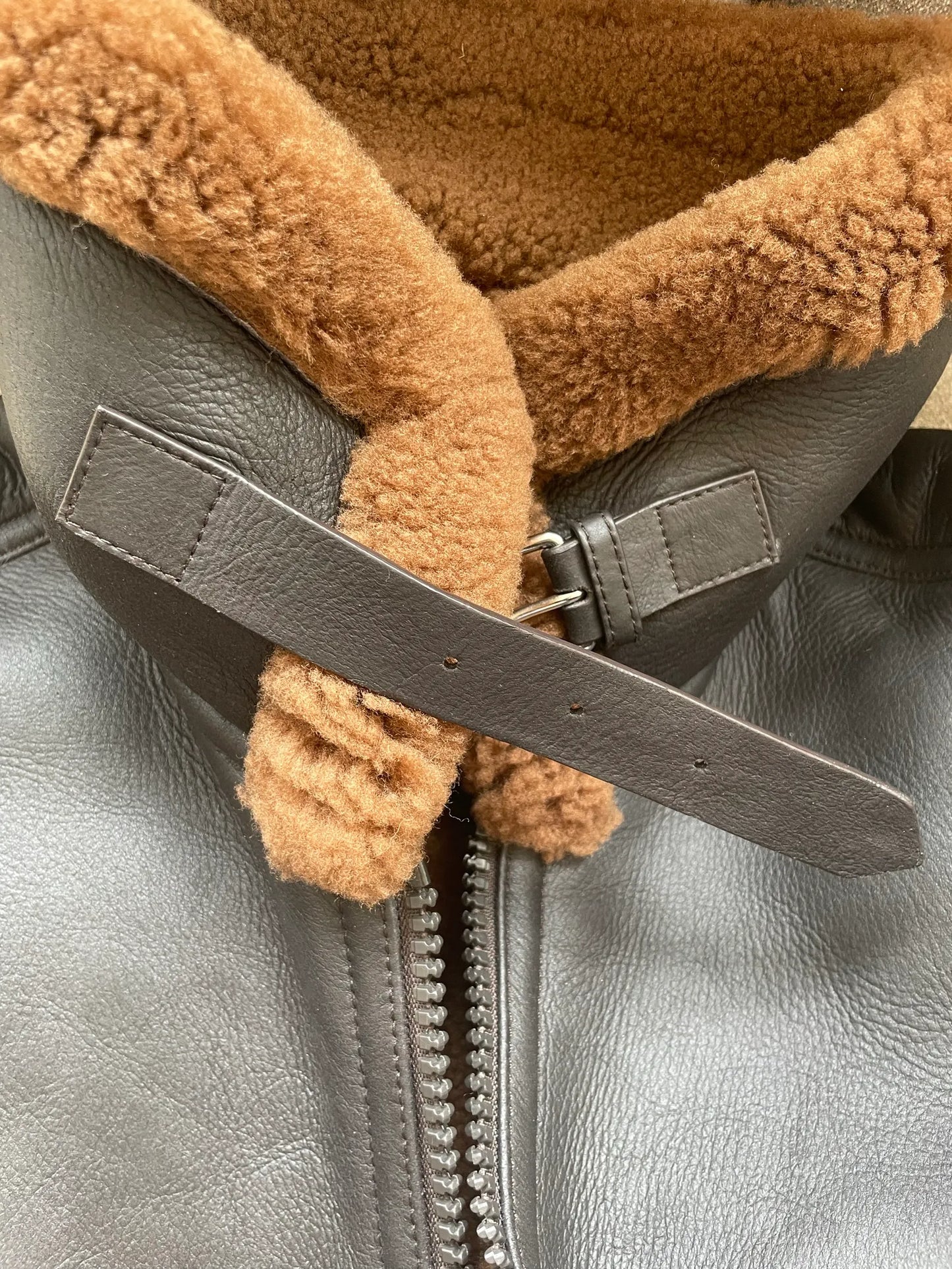 Filippa K Shearling Aviator-skinnjacka