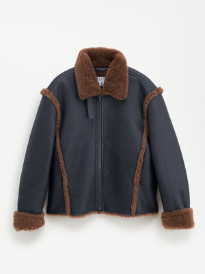 Filippa K Shearling Aviator-skinnjacka