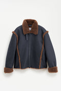 Filippa K Shearling Aviator-skinnjacka