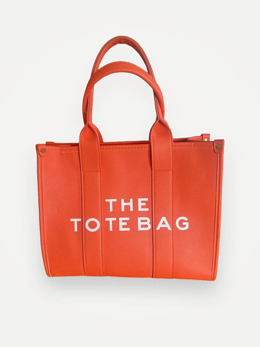 Marc Jacobs The Medium Tote - Electric Orange-skinnhandväska
