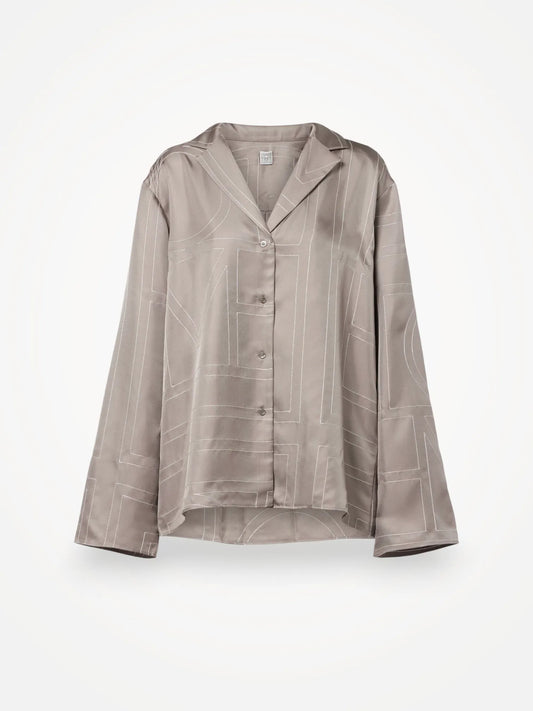 Toteme Monogram Silk Pj-sidenblus