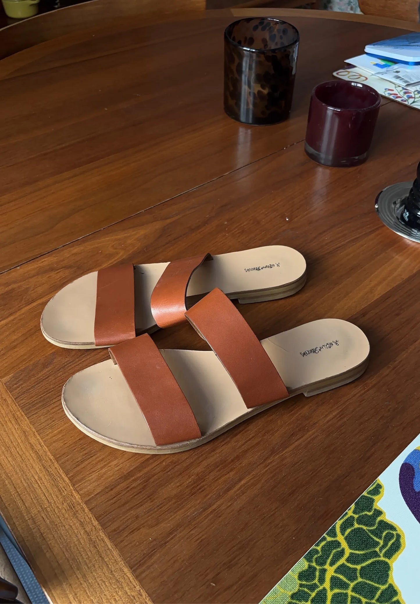 & Other Stories Läderslides-skinnsandaler