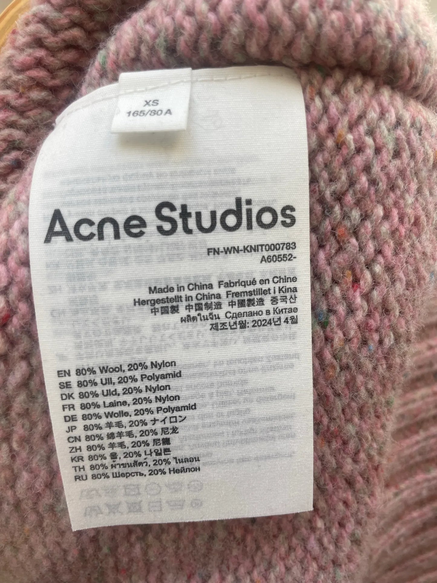 Acne Studios Printed Wool Blend Sweater