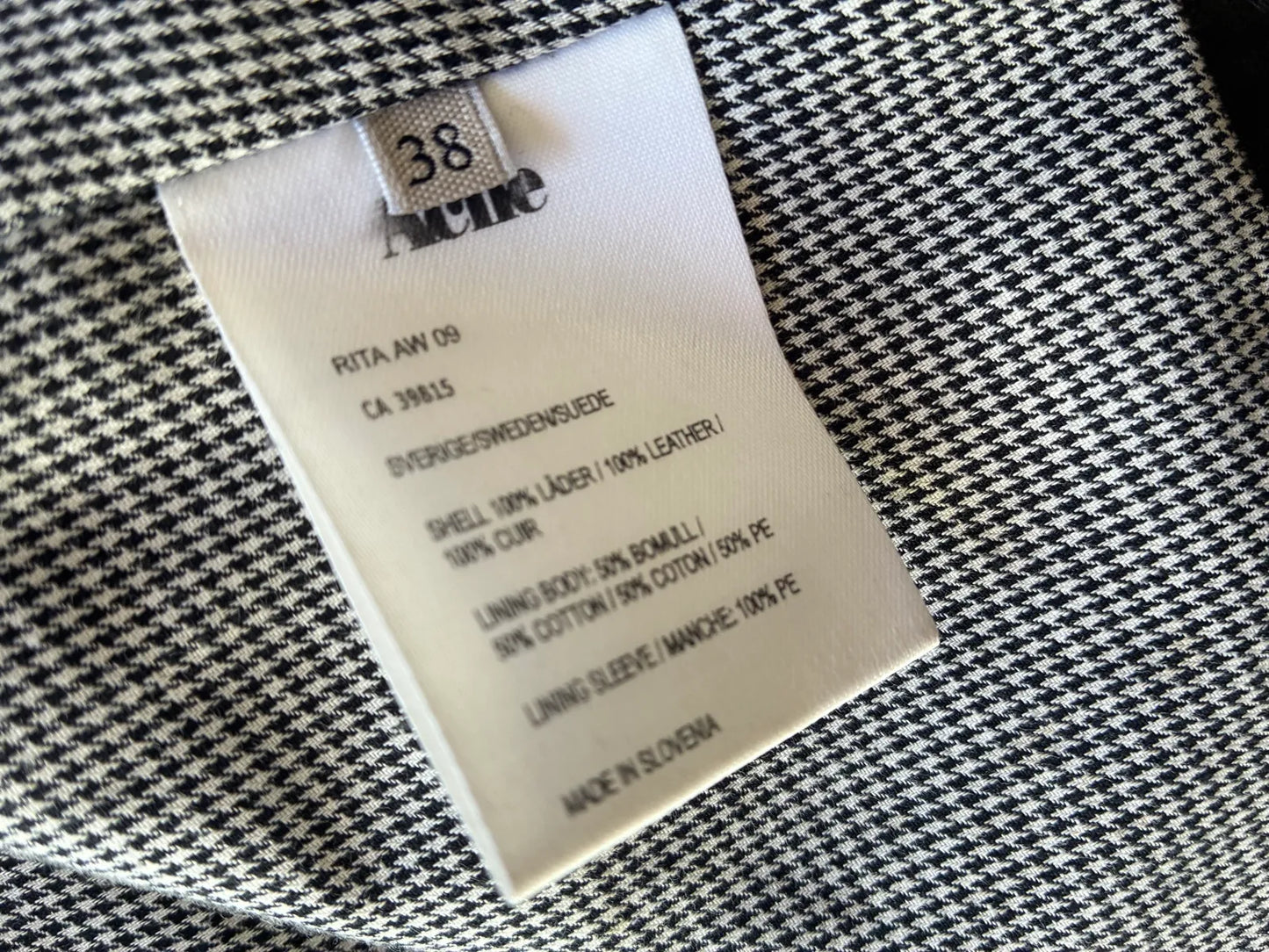 Acne Studios Rita Aw09 Leather jacket
