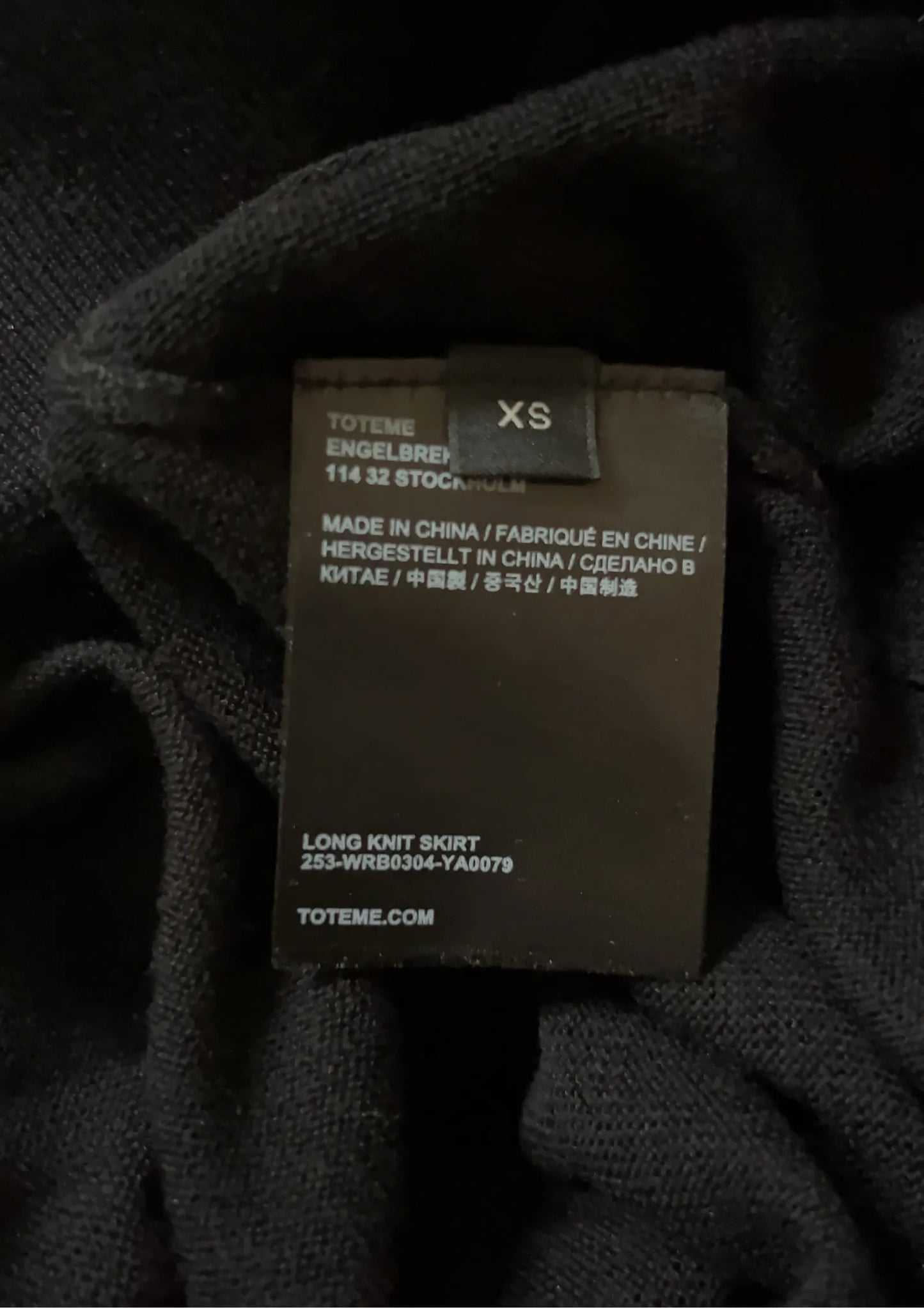 Toteme Long Knit Skirt