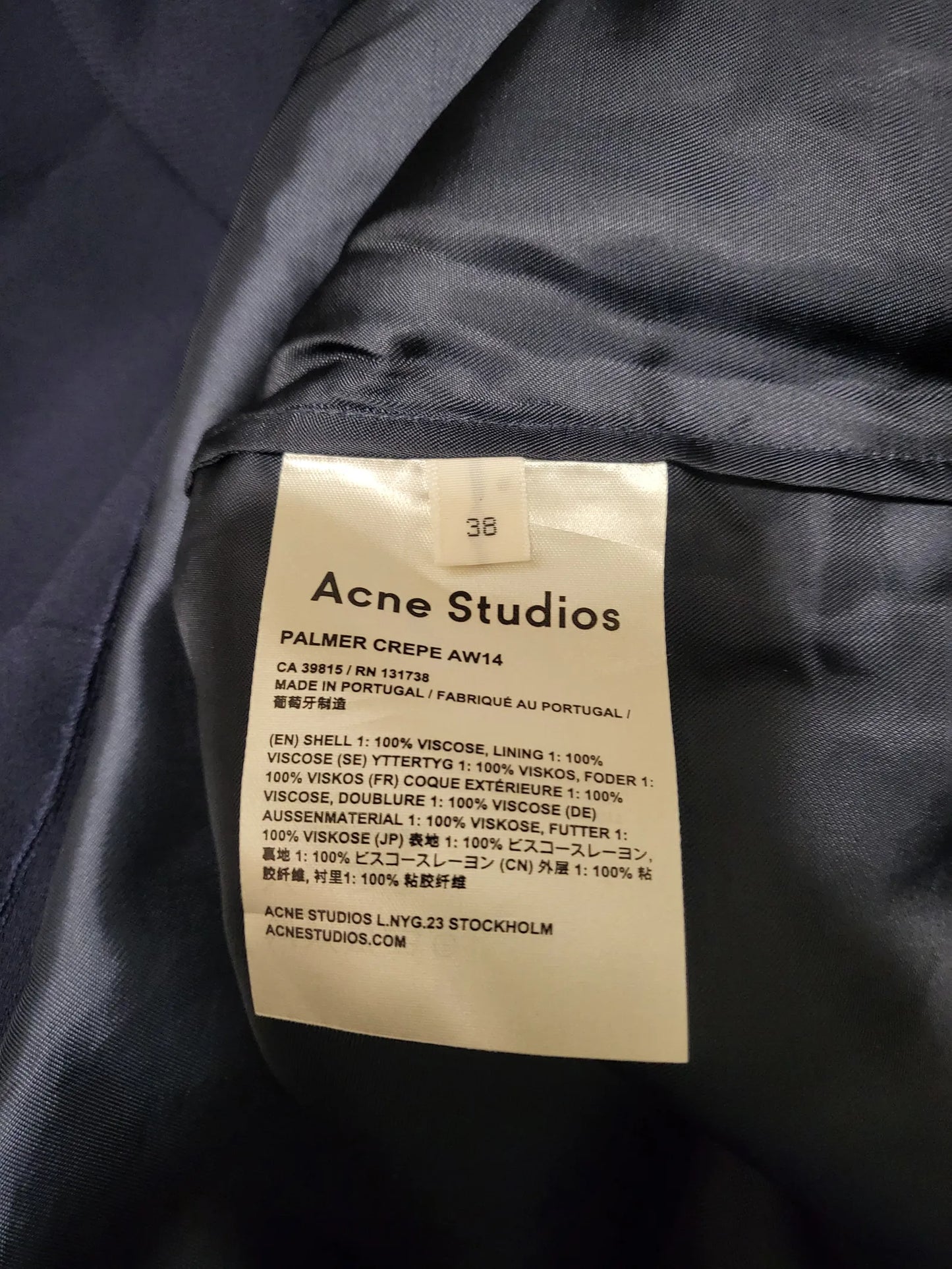 Acne Studios Palmer Crepe Dress