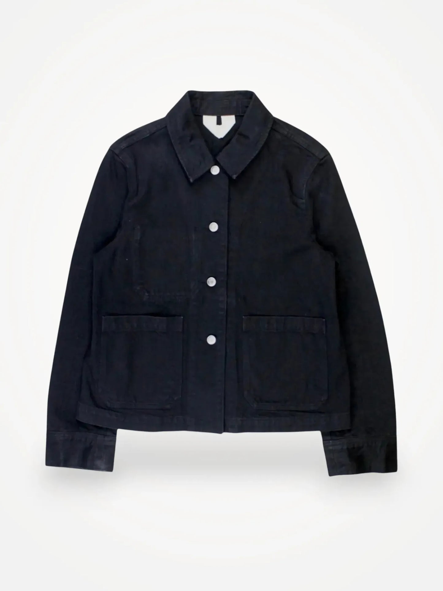 Arket Soft Black Organic Twill Work Style-jacka