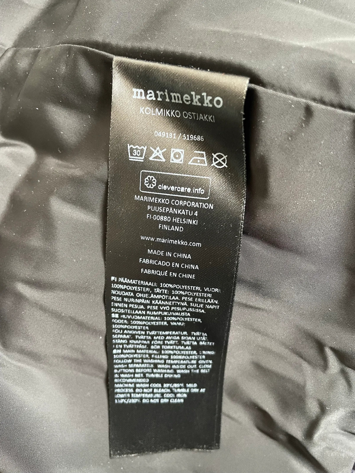 Marimekko Kolmikko Ostjakki-jacka
