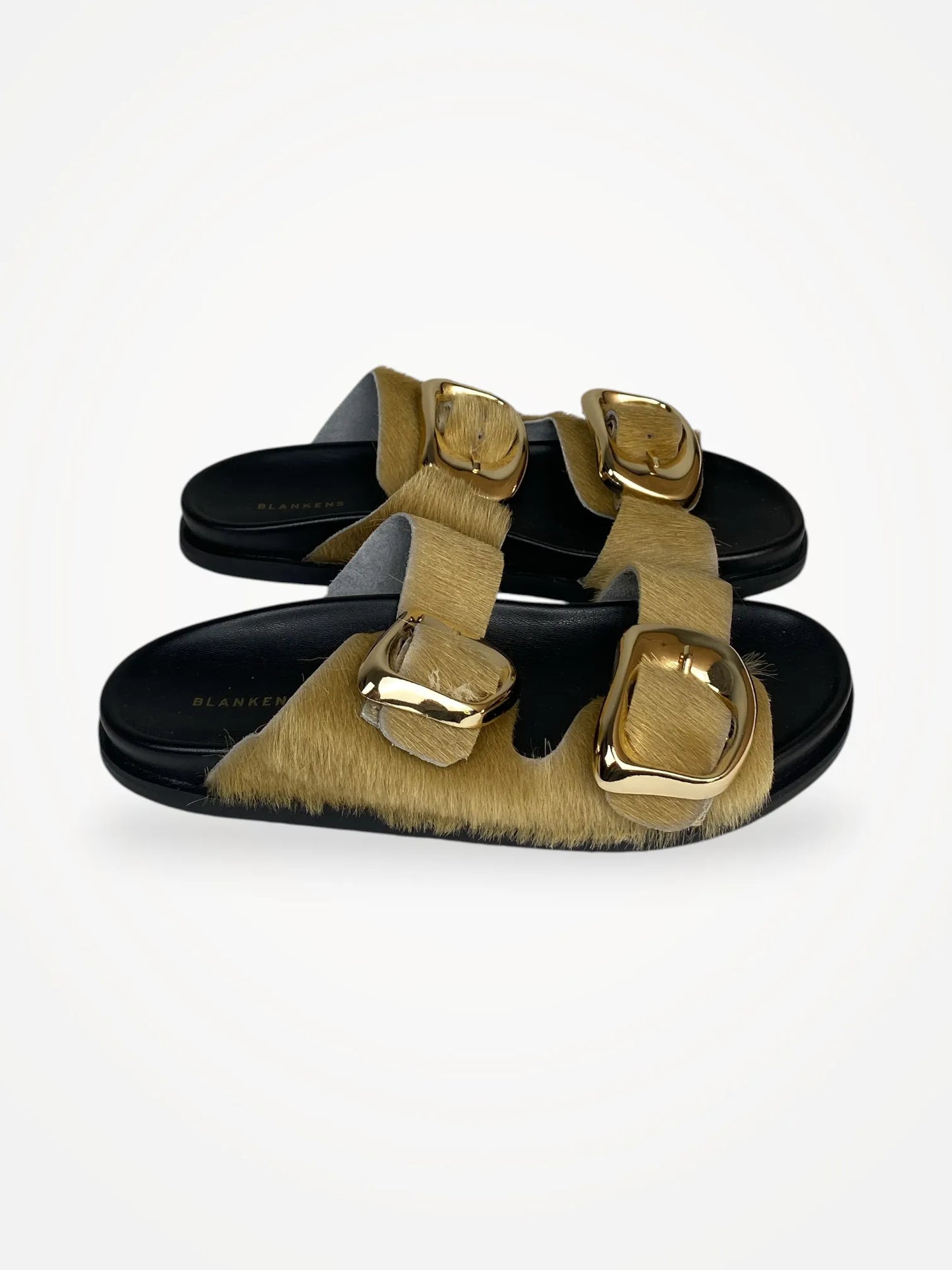 Blankens The Pernille Cream-skinnsandaler NWT