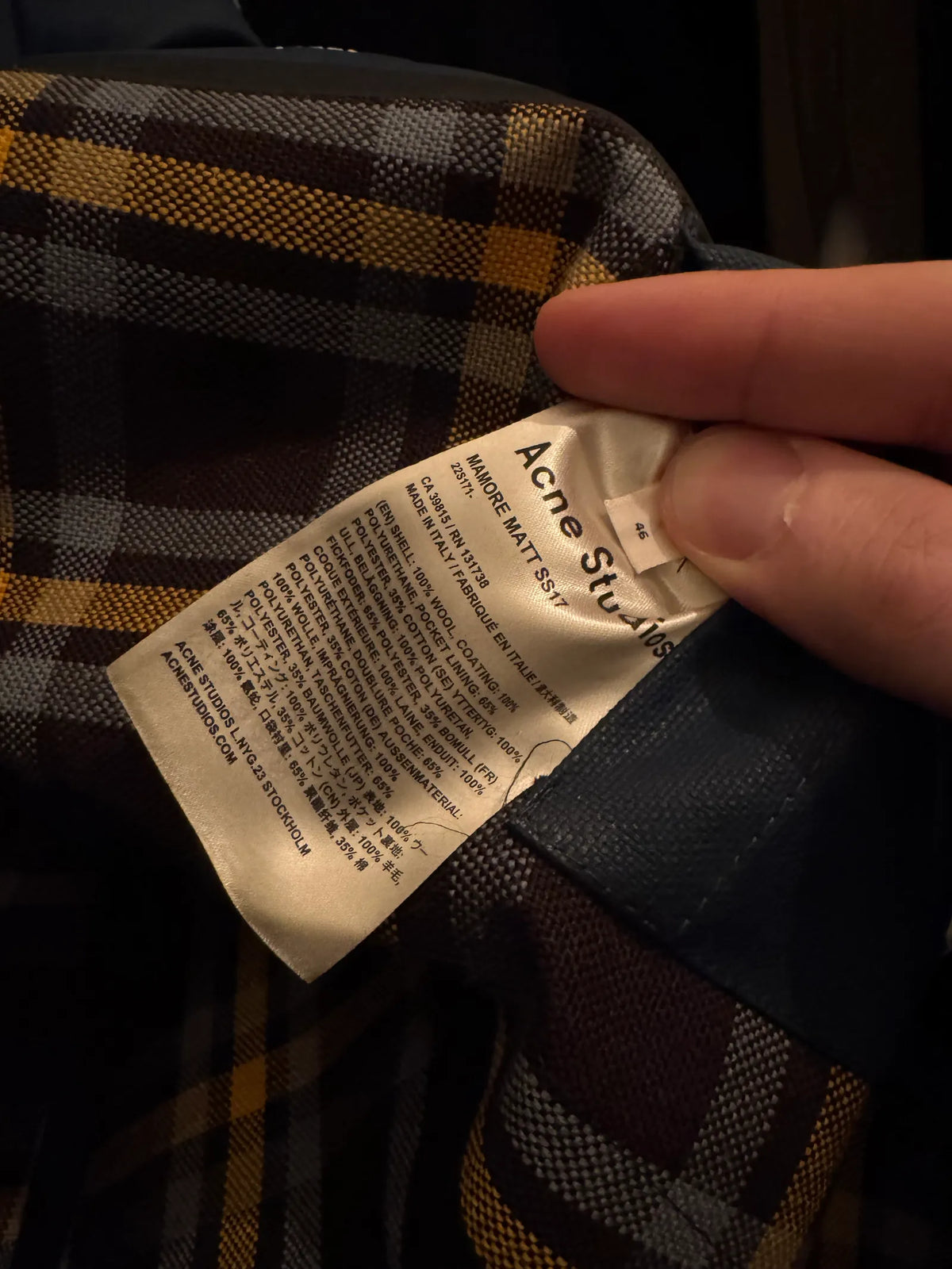 Acne Studios Mamore Matt Rain jacket