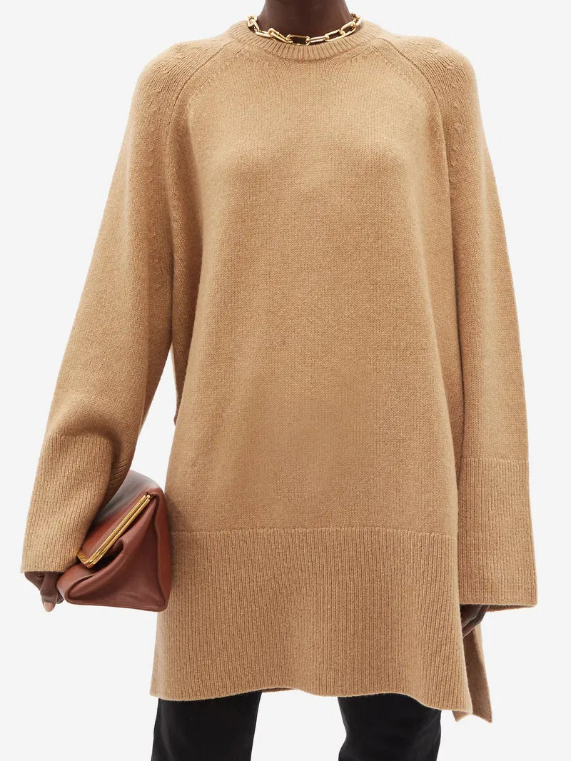 Toteme Merino Camel Slit Knit-ulltröja