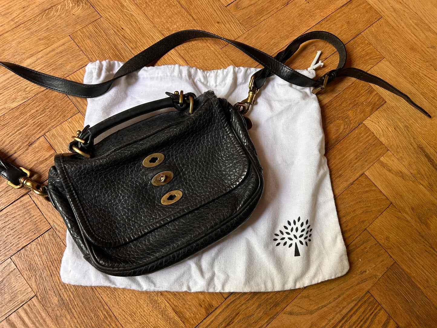 Mulberry Bryn Leather Satchel-skinnaxelremsväska