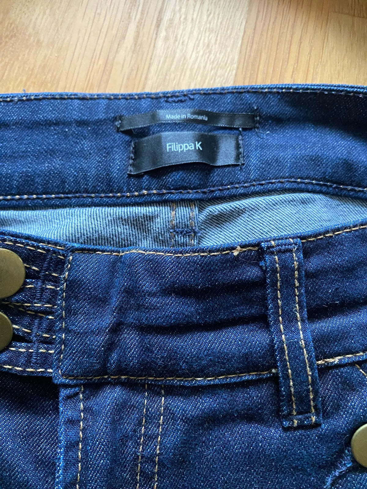 Filippa K Liz Gold Button Eco-jeans