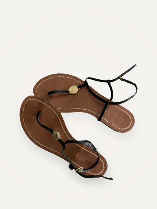 Ralph Lauren-skinnsandaler