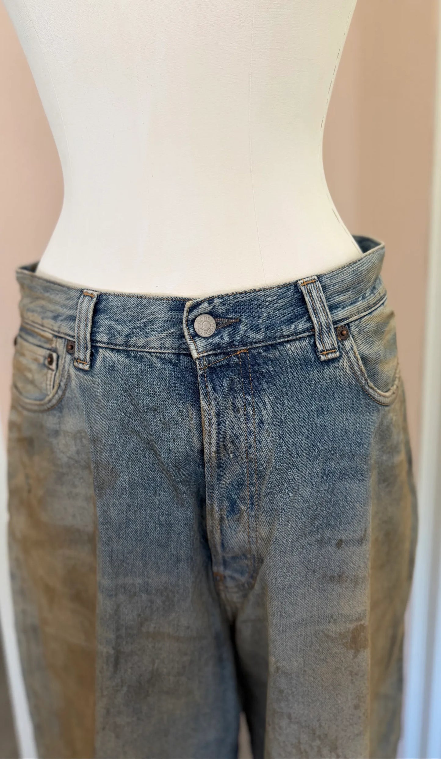 Acne Studios 2023 Loose Fit Low Waist, Baggy Leg-jeans NWT