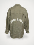 Palm Angels Organic Loose Military Linen Shirt