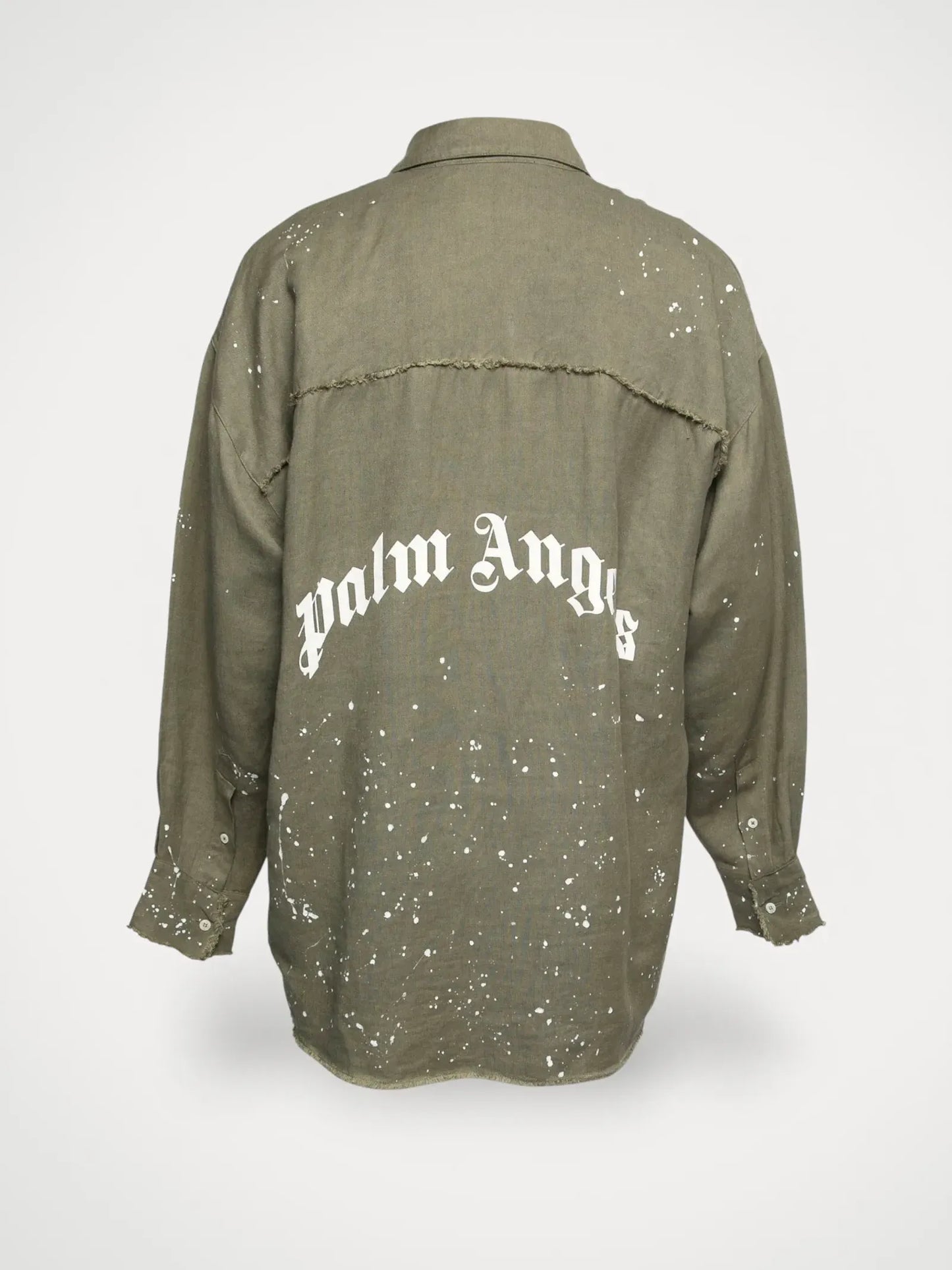 Palm Angels Organic Loose Military Linen Shirt