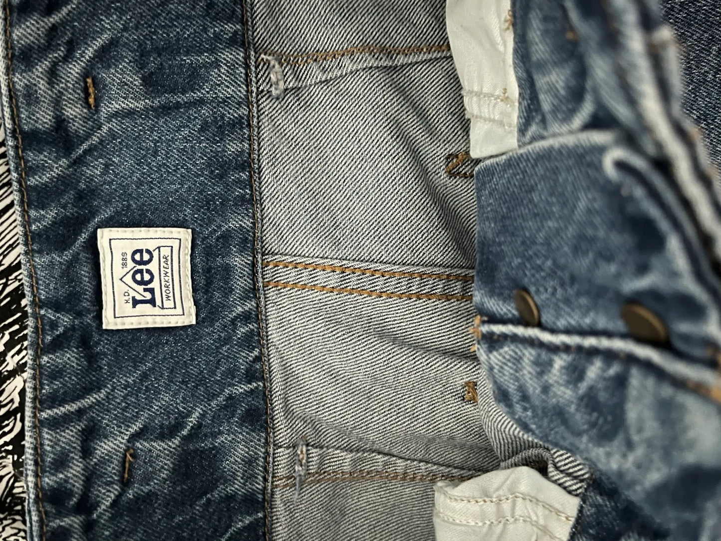 Lee Pleated Straight Leg Jeans
