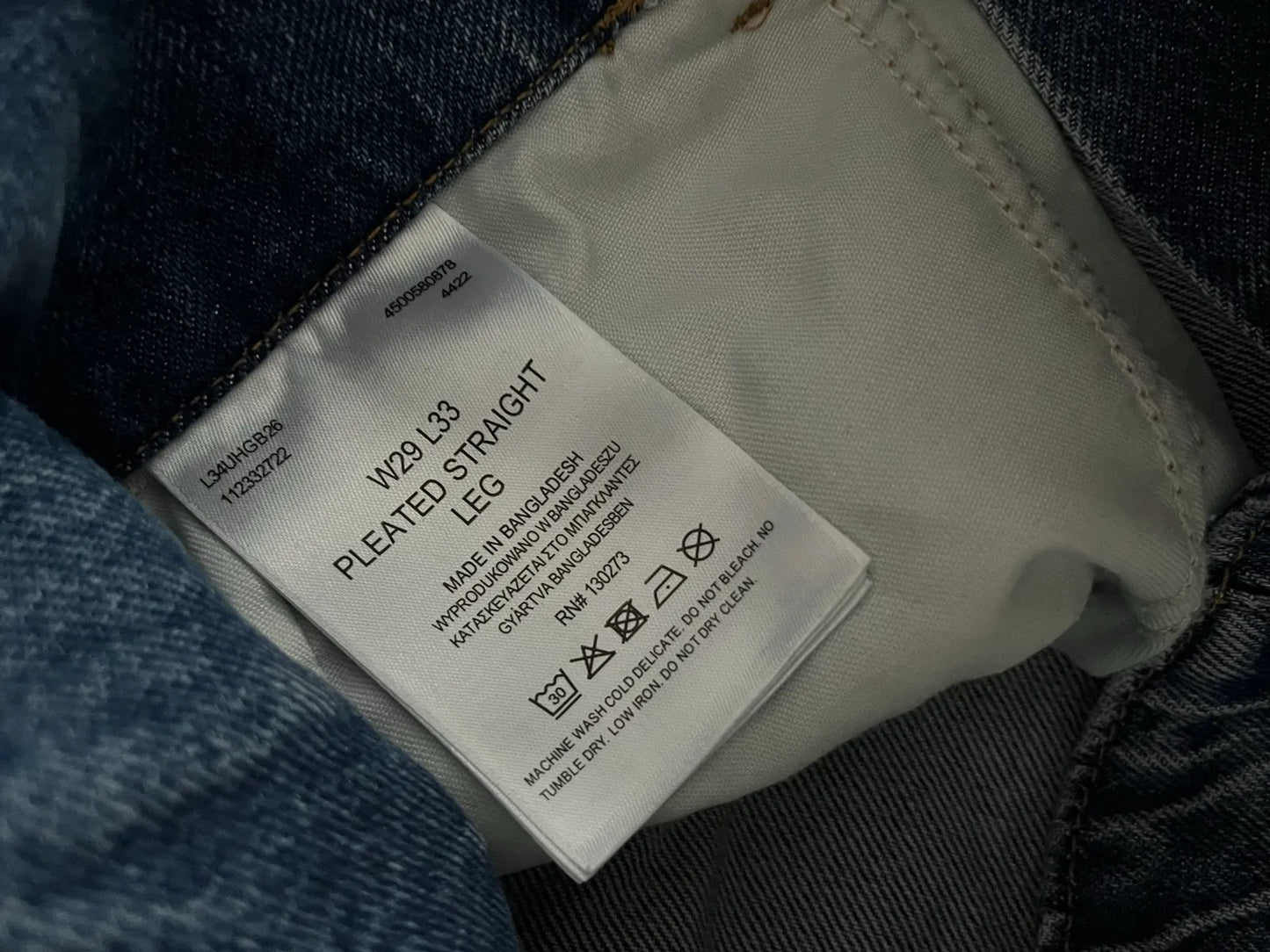 Lee Pleated Straight Leg Jeans