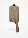 Alexander Mcqueen One Button Drapped Blazer