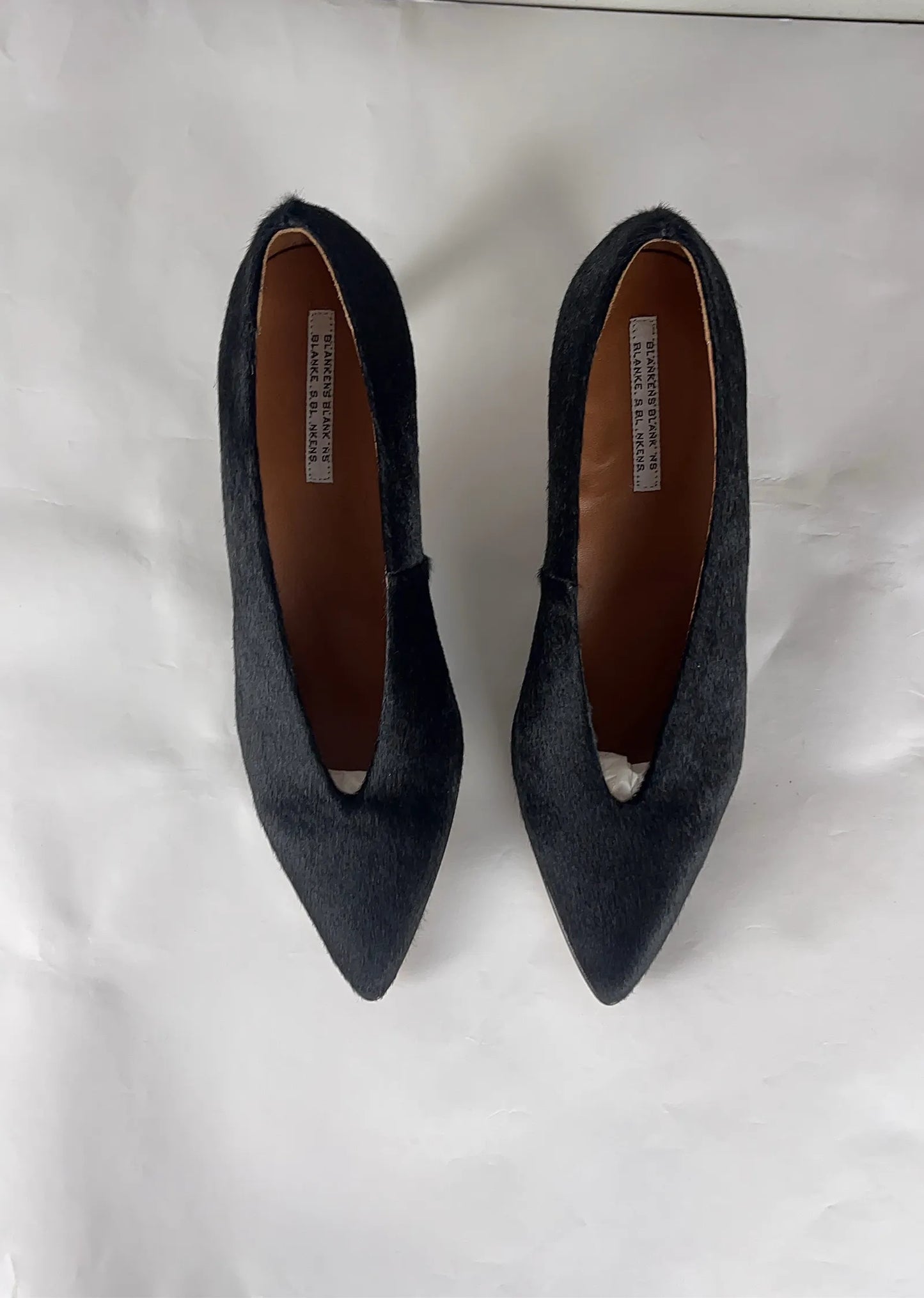Blankens The Colfax Fur-skinnklackar NWT
