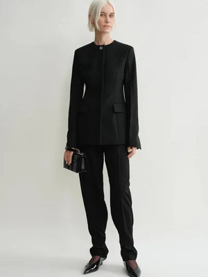 Toteme Collarless Cinched Black-kavaj