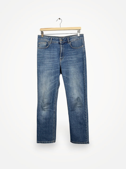 Filippa K Stella Cropped Mid Blue Denim-jeans