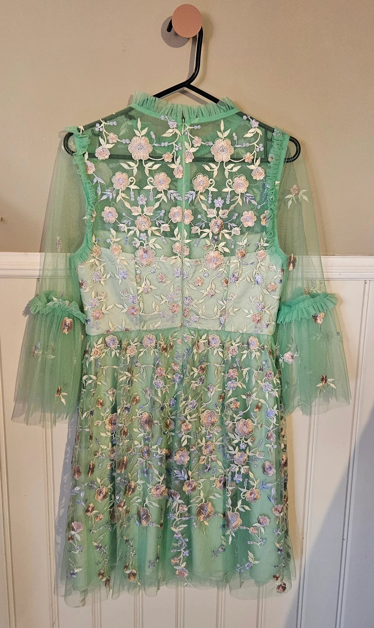 By Malina Nicolina Long Sleeved Lace Mini Dress