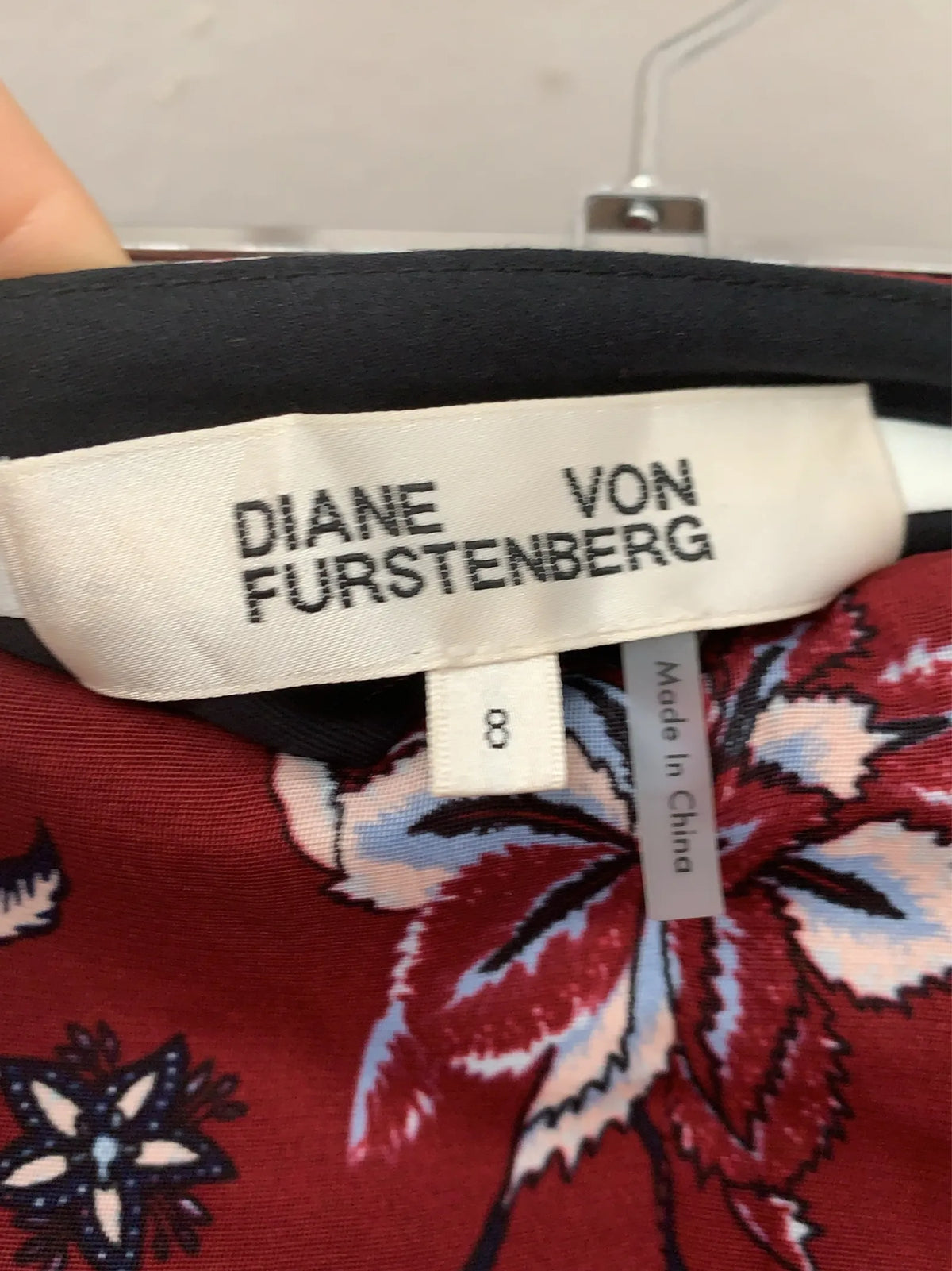 Diane Von Furstenberg Canton Bordeaux Wide Leg-byxor