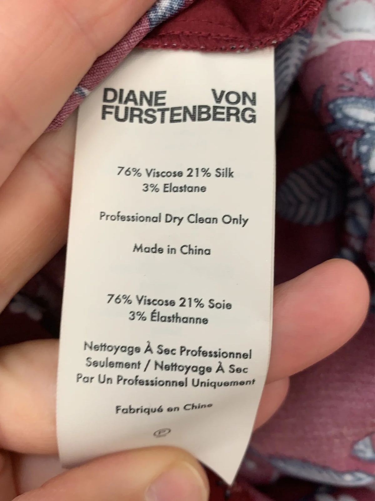 Diane Von Furstenberg Canton Bordeaux Wide Leg-byxor