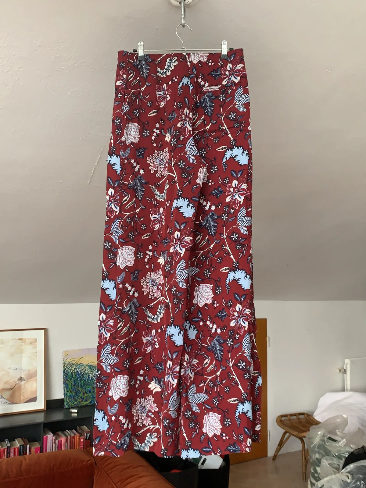 Diane Von Furstenberg Canton Bordeaux Wide Leg-byxor