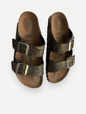Birkenstock Arizona Mf Shiny Python Sandals