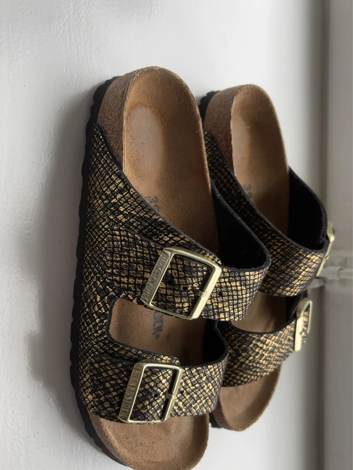 Birkenstock Arizona Mf Shiny Python Sandals