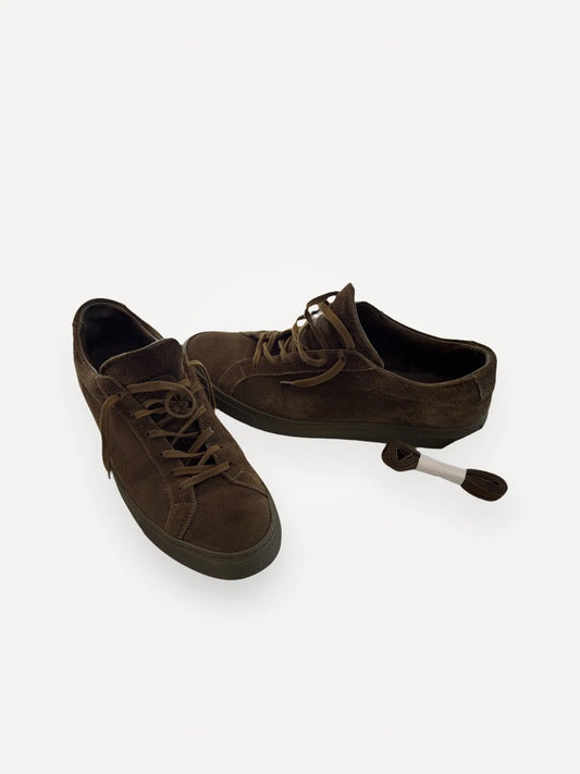 Common Projects Ach Low In Suede Army Green-sneakers