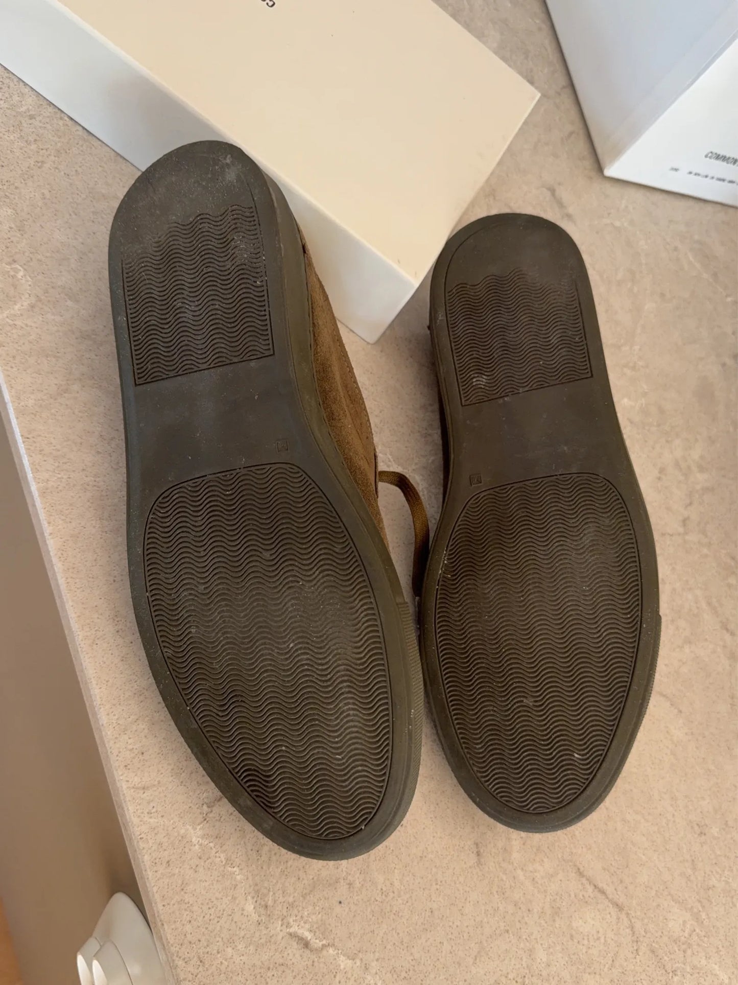 Common Projects Ach Low In Suede Army Green-sneakers