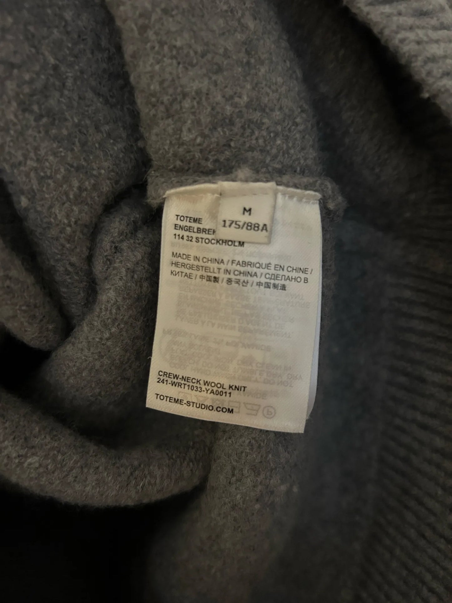 Toteme Crew Wool Knit Sweater