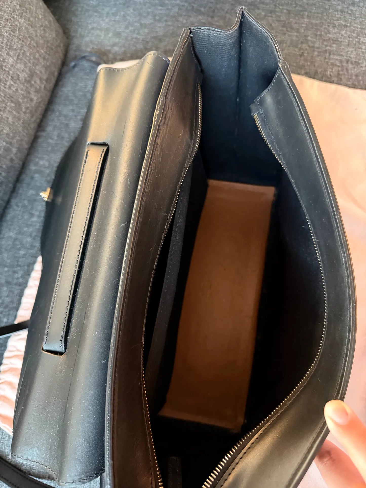 ATP Atelier Volterra Large Handbag - Black-skinnhandväska
